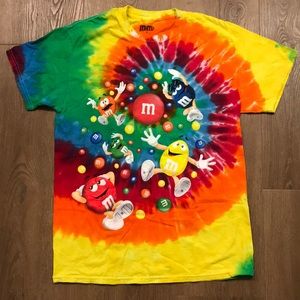 M&M’s Candy Women’s Tie Dye Cotton Tee Shirt M